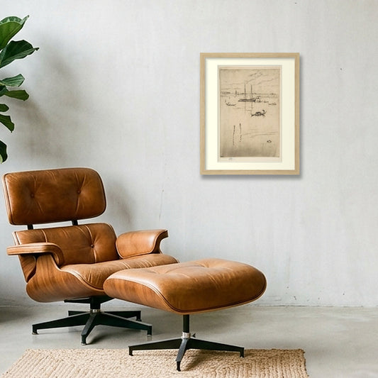 Digital preview of Whistler — The Little Lagoon with an ivory mat and oak-finish frame.