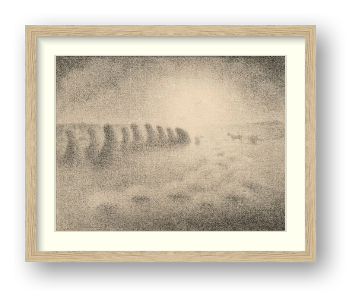 Angrand — End of the Harvest — framed