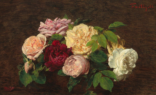 Fantin-Latour — Roses de Nice on a Table